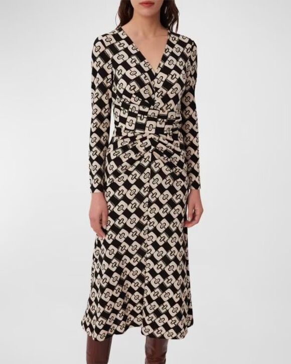 Diane Von Furstenberg Dresses & Skirts - Diane Von Furstenberg Timmy ruched jersey midi dress women's size 4